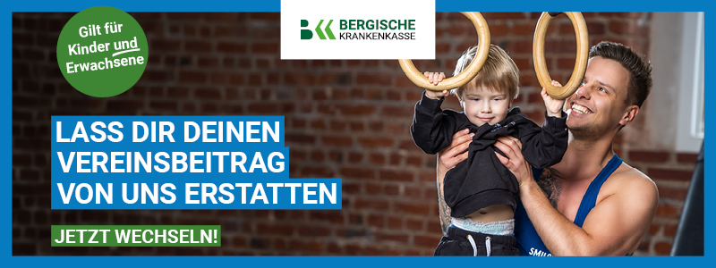Die Bergische Krankenkasse wird dafür, dass der Mitgliedsbeitrag duch die Krankenkasse für Kinder und Erwachsene übernommen werden kann.